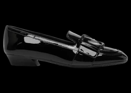Ferragamo Buckle-Detail Leather Loafers Black (Women's)