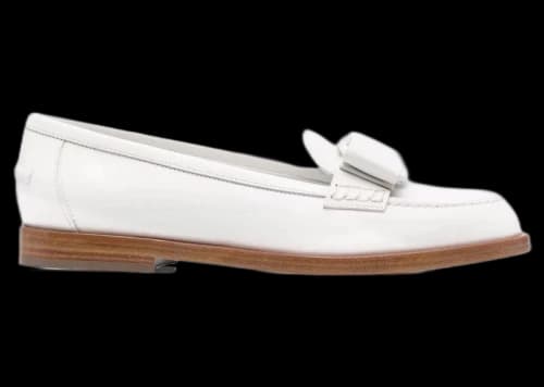 Ferragamo Viva Bow-Embellished Loafers White (Women's)