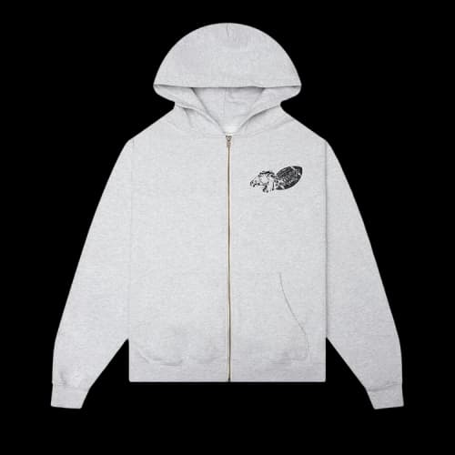 One Of These Days USA Zip Up Hoodie 'Heather Grey'