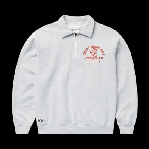 One Of These Days Mustang Athletics Quarter Zip 'Heather Grey'