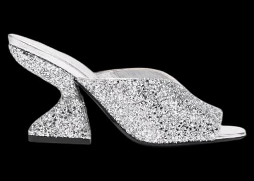Ferragamo Metallic Glitter Sandals Gray (Women's)