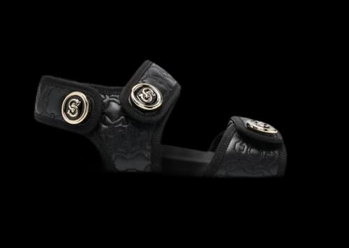 Ferragamo Logo-Plaque Detail Sandals Black (Women's)