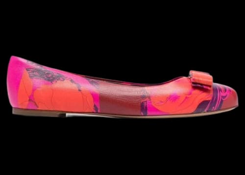 Ferragamo Varina Icon Ballerina Shoes Purple (Women's)