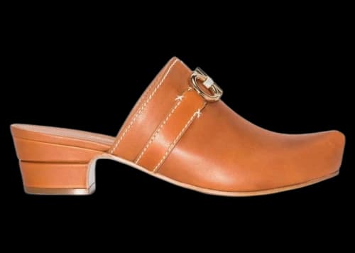 Ferragamo Gancini Slip-On Mules Brown (Women's)