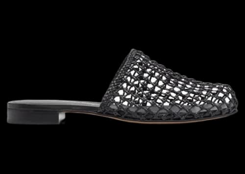 Ferragamo Woven-Design Leather Mules Black (Women's)
