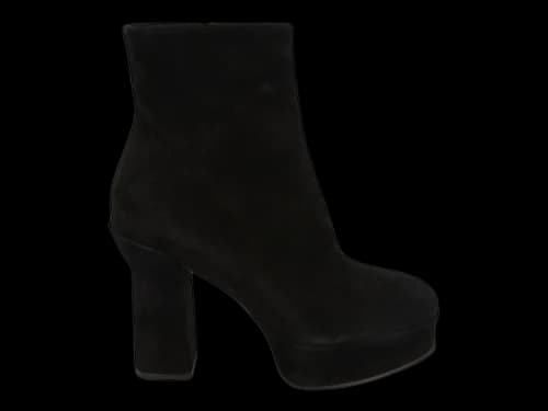 Ferragamo Sandra Suede Platform Booties Black (Women's)