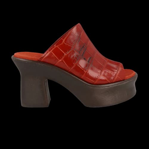 Ferragamo Samanta Croc-Embossed Platform Mule 'Rust' (Women's)