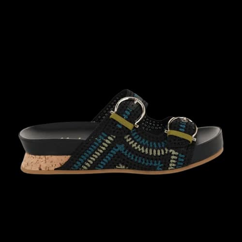 Ferragamo Shaula Crochet Sandals Black (Women's)