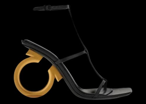 Ferragamo Elina 105mm Nappa Leather Sandals Black (Women's)