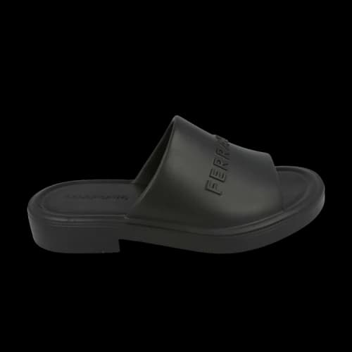 Ferragamo Giuneva Logo Embossed Slide 'Black' (Women's)