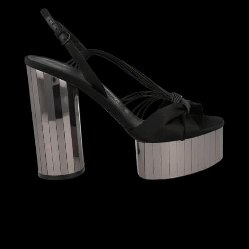 Ferragamo Sabrina Mirrored Platform Heel 'Black' (Women's)