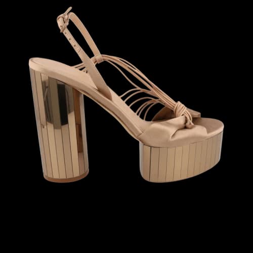 Ferragamo Sabrina Mirrored Platform Heel 'Bone' (Women's)
