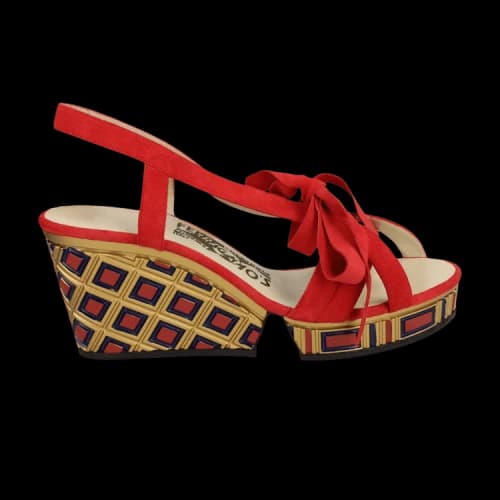 Ferragamo Avanguardie Archive Limited Edition 1940's Wedges Red (Women's)