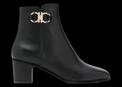 Ferragamo Leather Ankle Boots Black (Women's)