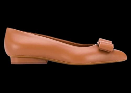 Ferragamo Vara Bow Flat Pumps Brown (Women's)