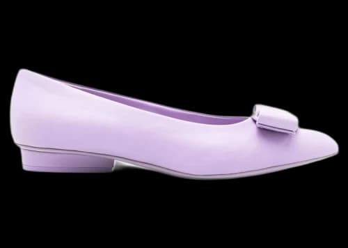Ferragamo Bow Detail Ballerina Shoes Purple (Women's)
