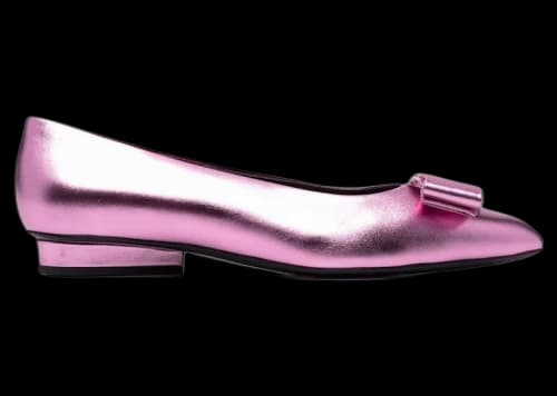 Ferragamo Viva Bow-Detail Ballerina Shoes Pink (Women's)