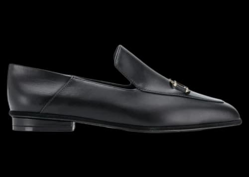 Ferragamo Square-Toe Leather Loafers Black (Women's)