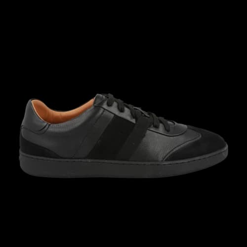 Ferragamo Garda Suede Leather Sneakers Black
