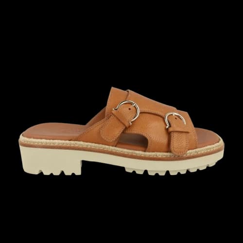 Ferragamo Girby Leather Slide 'Rust'