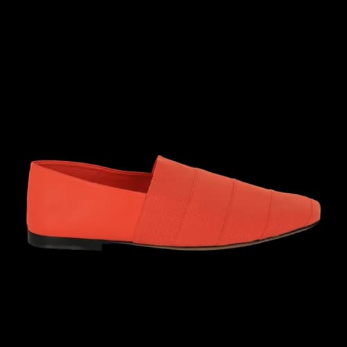 Ferragamo Panelled Grosgrain Loafers Orange