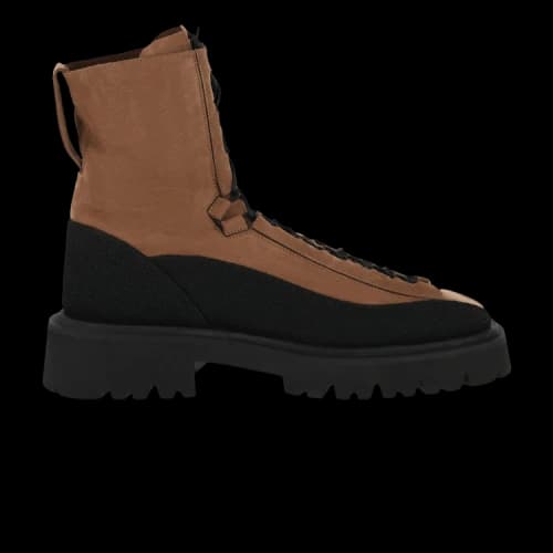 Ferragamo Atlante Combat Boots - Extra Wide Width Medium Brown