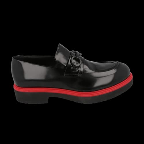 Ferragamo Fiorello Gancini Patent Loafers Black