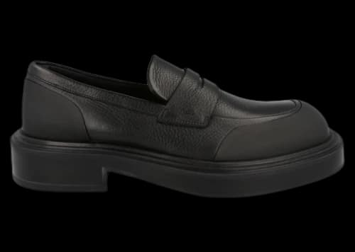 Ferragamo Leather Penny Loafers Black
