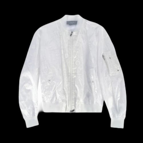 Dior Newspaper Transparent Technical Silk Jacket 'White'
