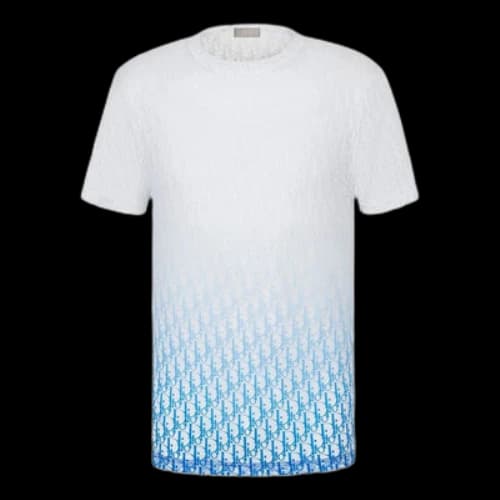 DIOR Gradient Plain Knitted Oblique Print For Men White