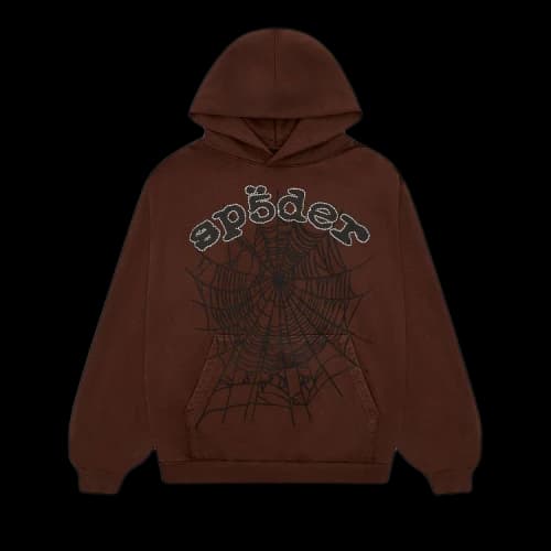 Sp5der Og Web Hoodie 'Brown'