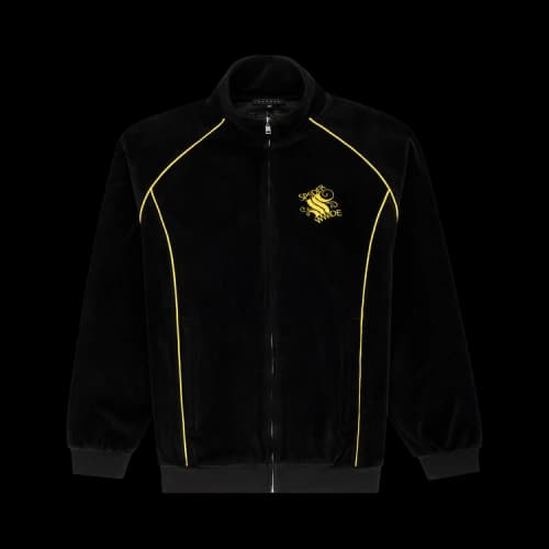 Sp5der Outline Velour Track Jacket 'Black'