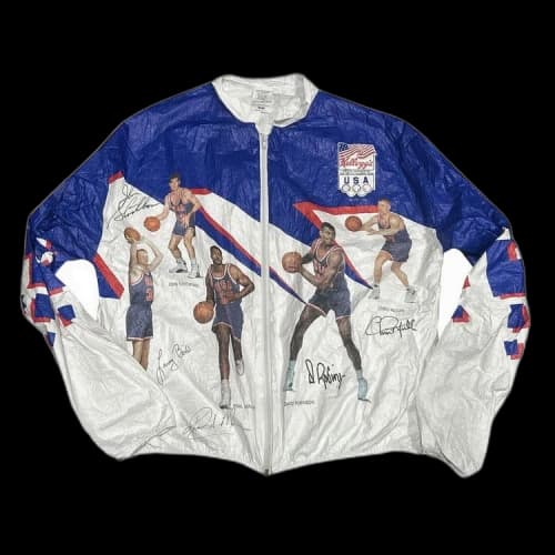 Sports Vintage USA Olympic Basketball Dream Team Windbreaker 'White'