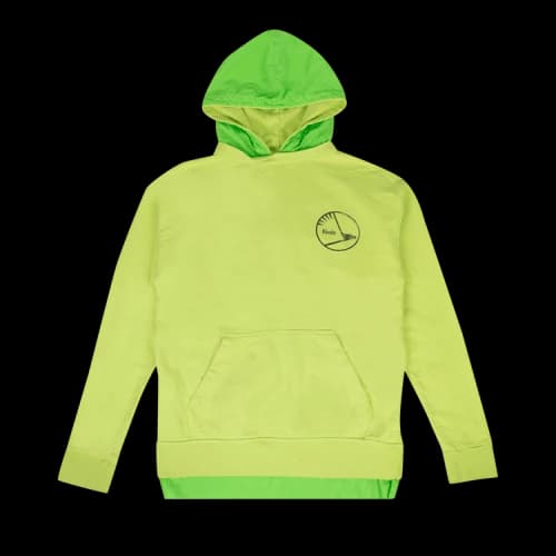 Rhude Layered French Terry Nylon Hoodie Sweatshirt 'Green'