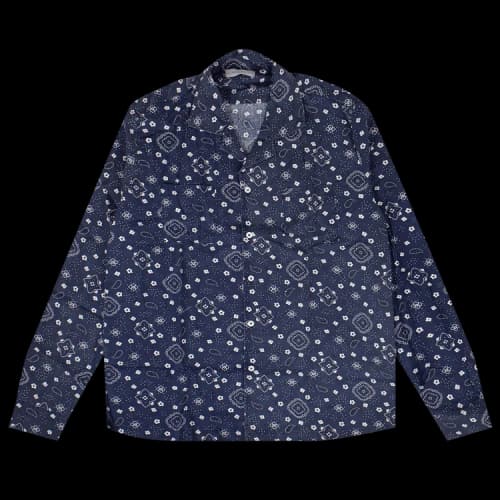 Rhude Bandana Long-Sleeve Shirt 'Blue'