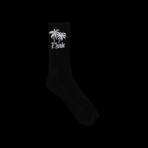 Rhude Palm Tree Logo Socks 'Black'