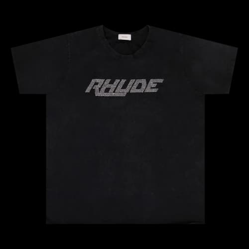 Rhude Rhinestone Logo T-Shirt 'Black'