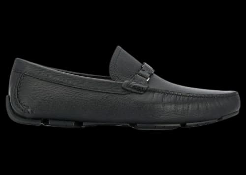 Ferragamo Vara Buckle Driving Shoes Black