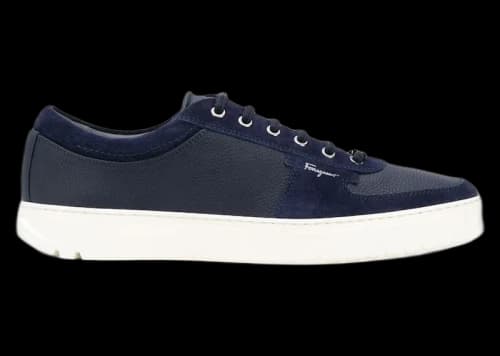 Ferragamo Leather Sneakers Blue