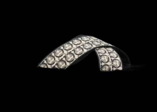 Ferragamo Gancini Printed Pool Slides Beige Black