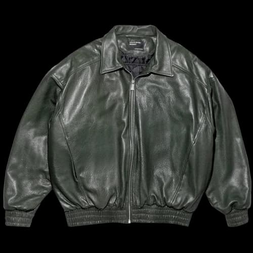 Enfants Riches Déprimés Painter's Wives Leather Library Jacket 'Dark Green'