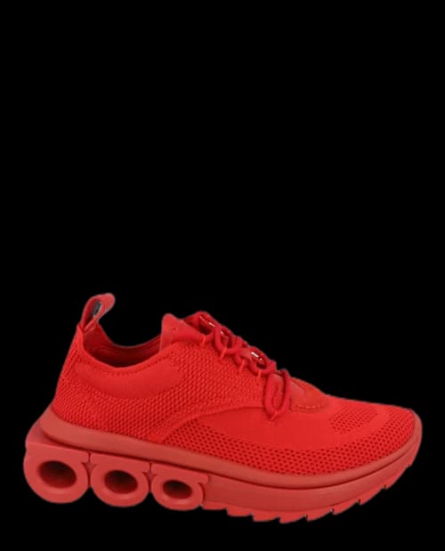 Ferragamo Nima Knit Gancini Low-Top Red (Women's)