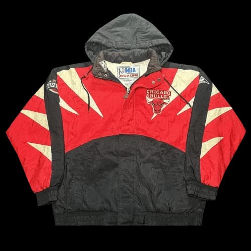 Vintage Apex One x NBA Chicago Bulls Hooded Windbreaker 'Black/Red/White'