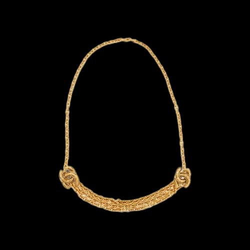 Vintage Chanel Interlocking CC Logo Waist Belt In Gold