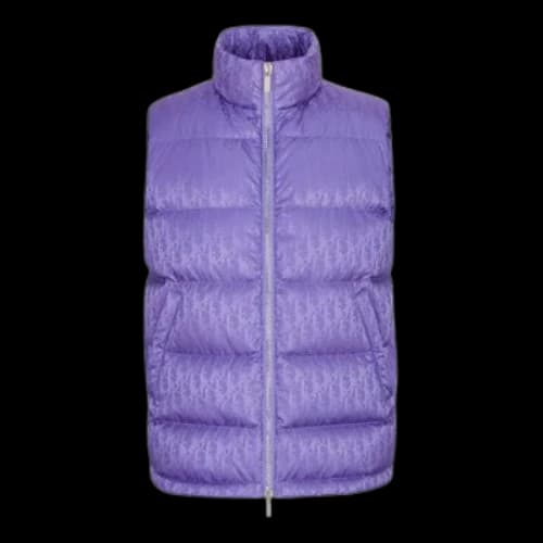 DIOR Oblique Print Tech Vest For Men Purple