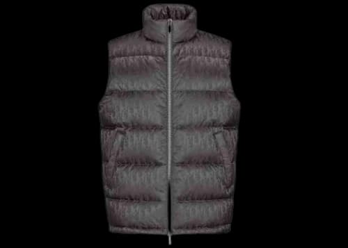 Dior Oblique Sleeveless Down Jacket Gray