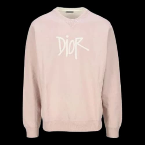 DIOR Graffiti Signature Printing Loose Pink