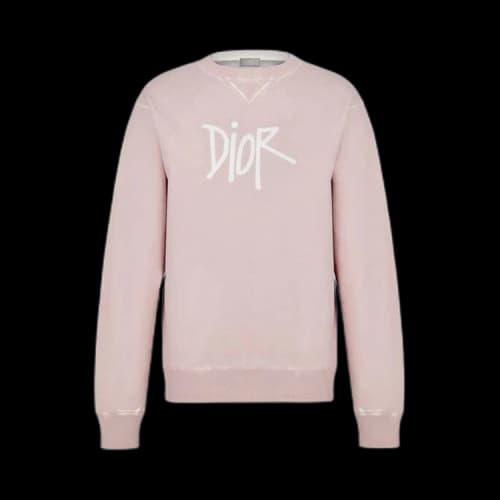 Dior x Shawn Stussy Bee Garment-Dyed Sweatshirt 'Pink'