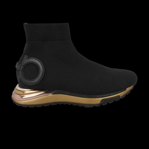 Ferragamo Gardena Ankle Sock Sneakers Black (Women's)