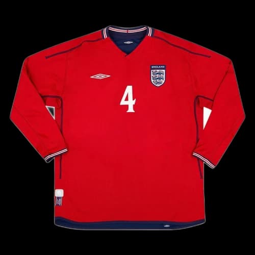 Vintage Umbro England Long-Sleeve Away Jersey Gerrard #4 'Red'